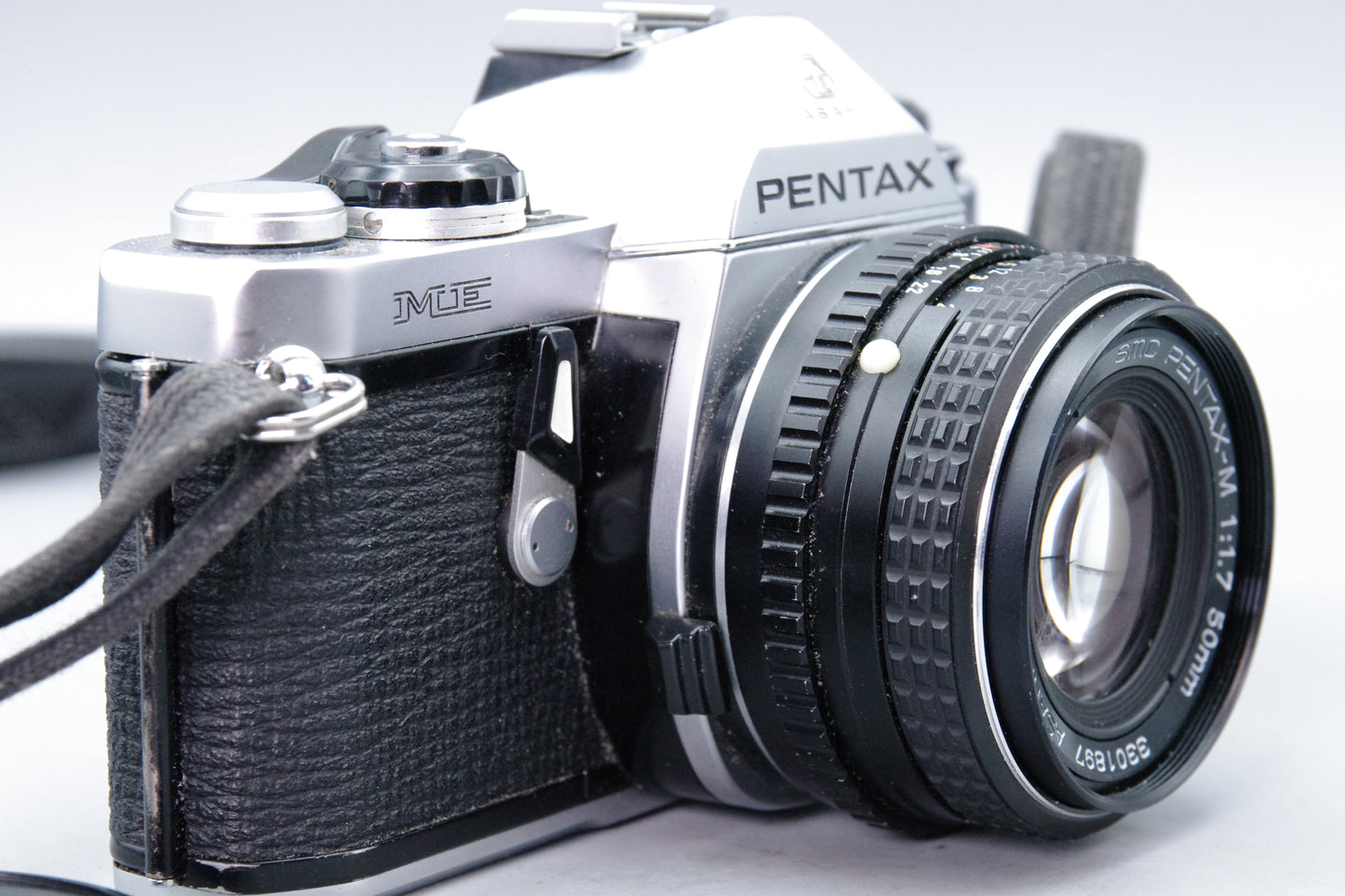 Pentax ME 35mm SLR with 50mm f/1.7 Lens + Batteries – Tested – VGC