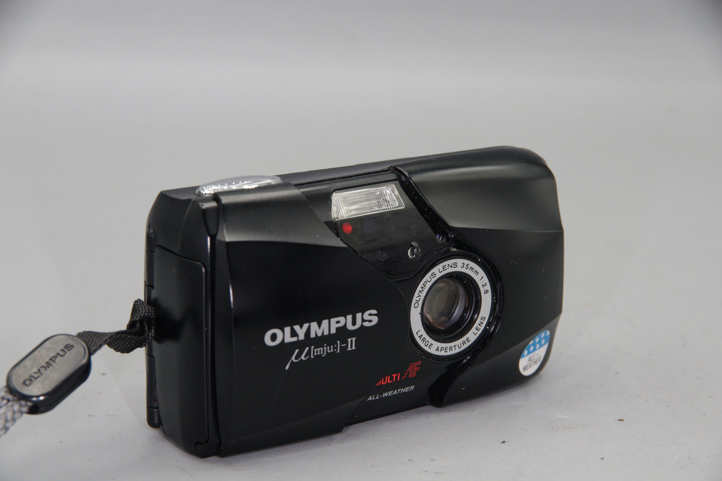 Olympus MJU II 35mm Film Camera Boxed with Case Paperwork Classic Point & Shoot