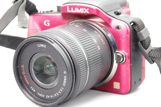 Panasonic Lumix DMC‑G3 Red 16MP – 14‑42mm Lens Manual‑Only – S/C 15698