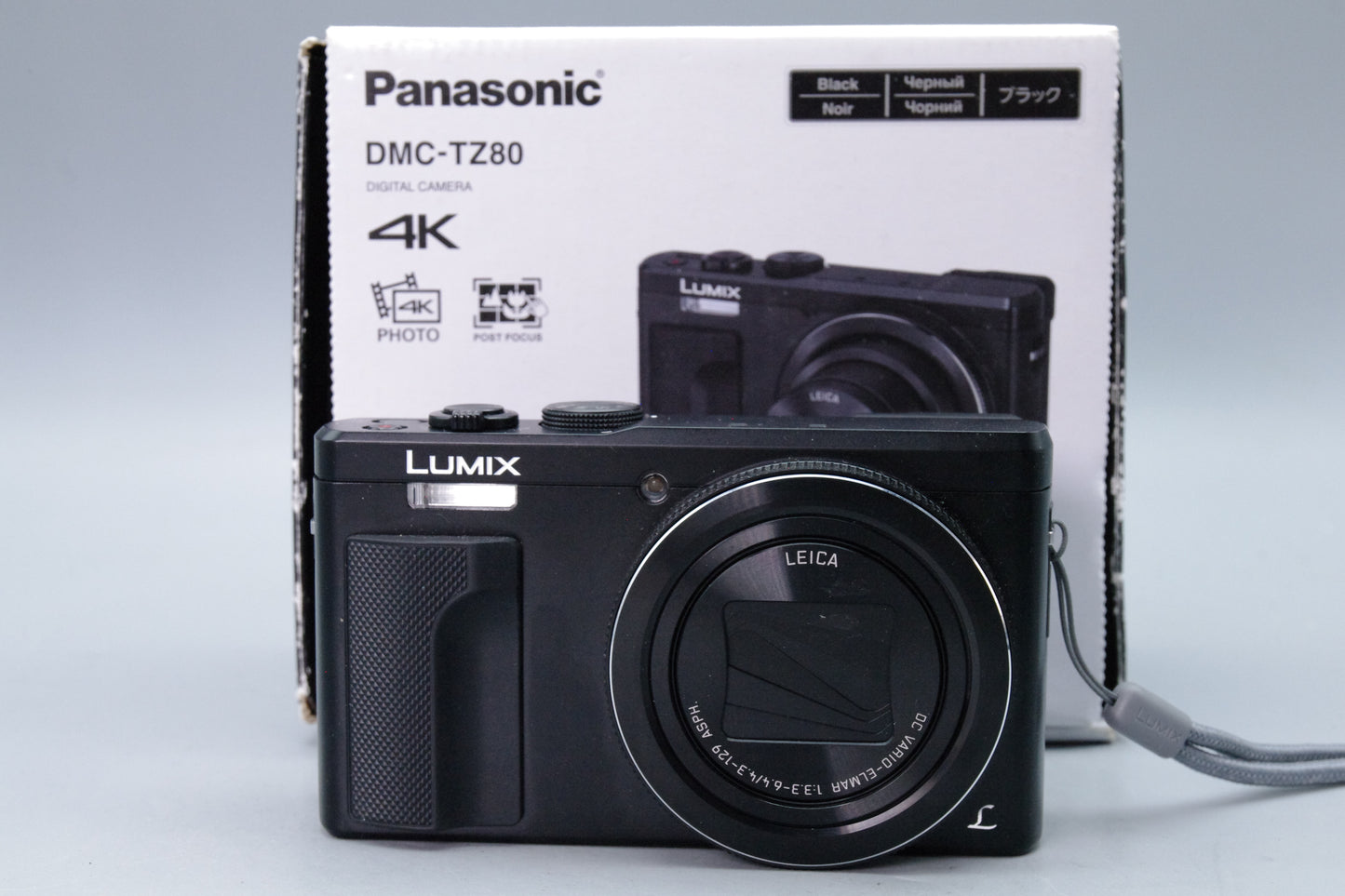 Panasonic Lumix TZ80 18MP Compact Travel Zoom Camera – Black – Excellent – Boxed