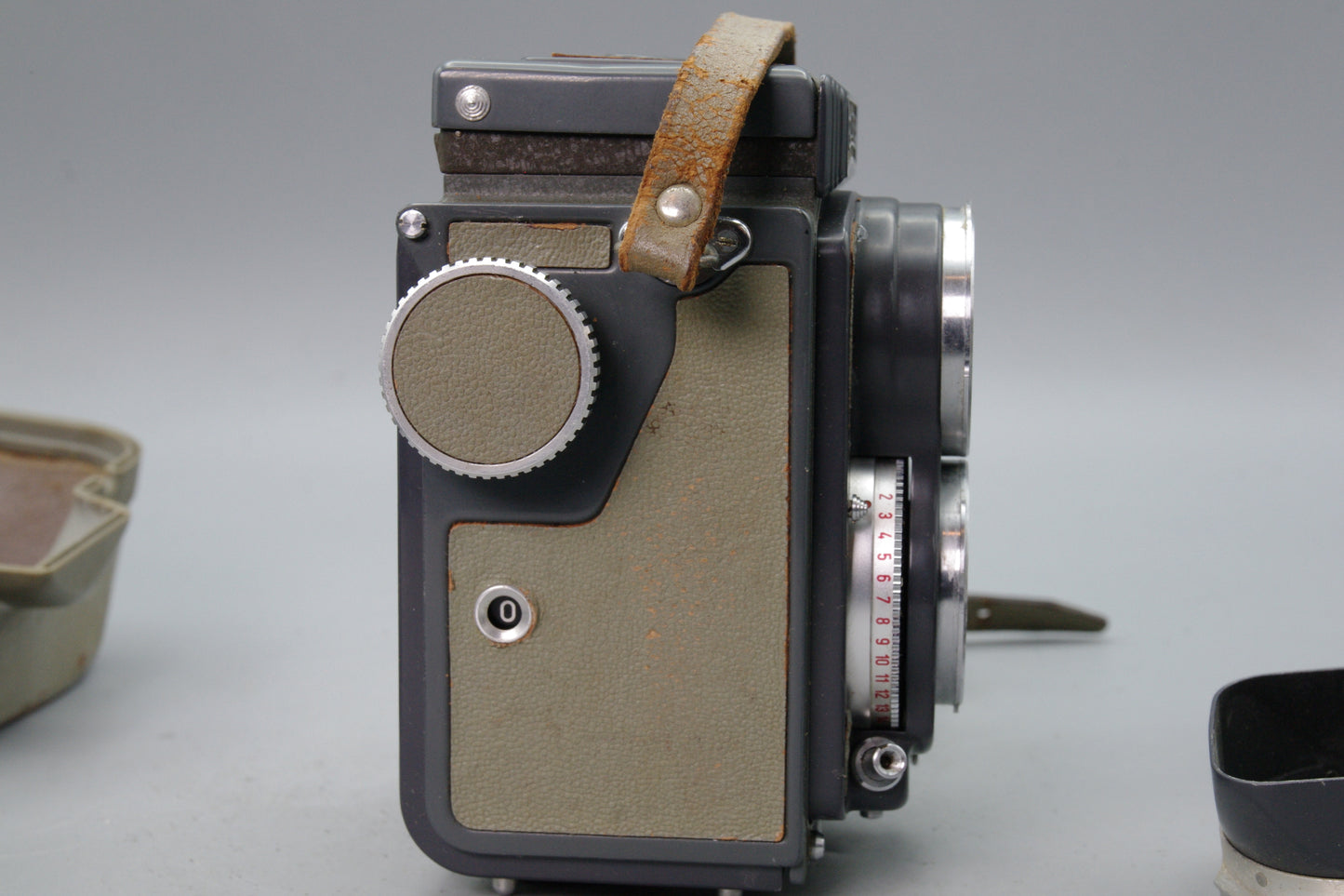 Grey Baby Rolleiflex 4×4 with 60mm f/3.5 Xenar – Serviced – With Case