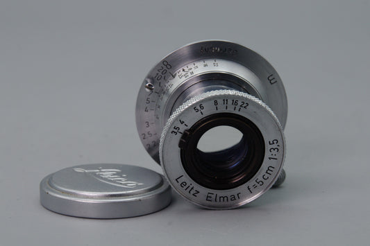 Leitz Elmar 5cm f/3.5 L39 Collapsible Lens – Serviced – With Front Cap