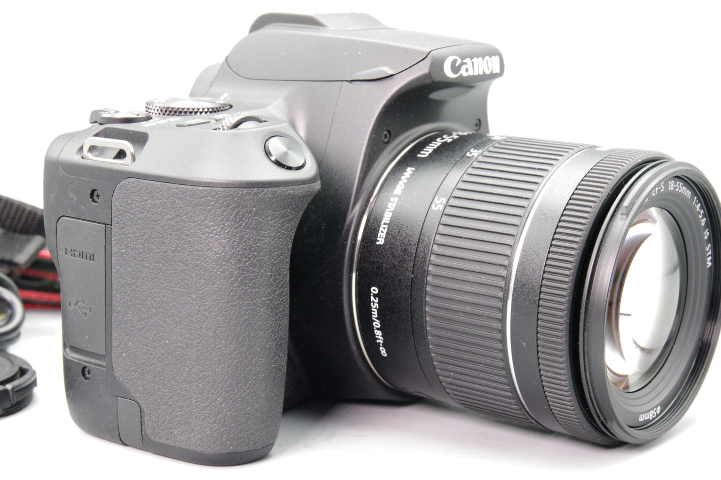 Canon EOS 250D DSLR with 18‑55mm IS STM Lens – Mint – Battery & USB Charger