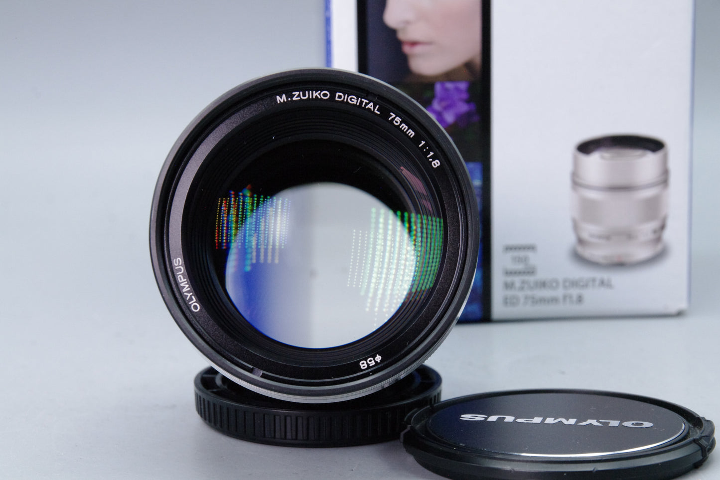 Olympus M.Zuiko Digital ED 75mm f/1.8 Lens – Black – Boxed – Near Mint