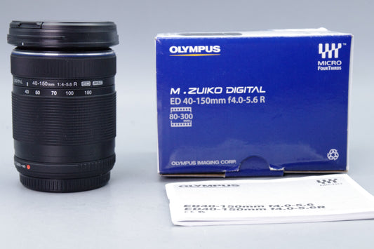 Olympus M.Zuiko Digital 40-150mm F/4-5.6 R ED MSC M4/3 lens - Boxed