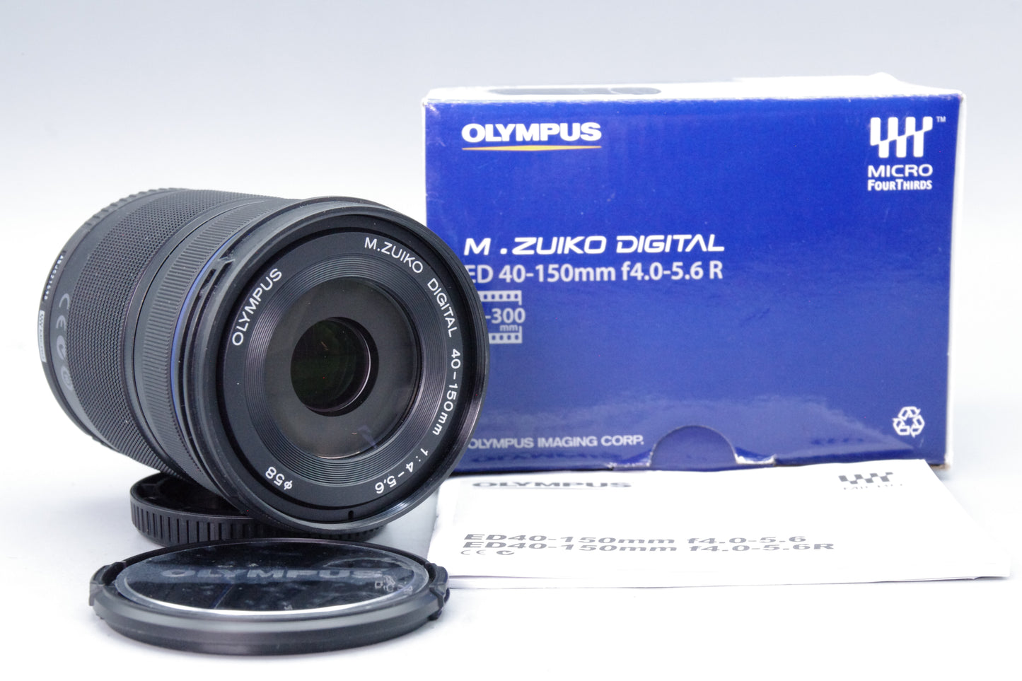 Olympus M.Zuiko Digital 40-150mm F/4-5.6 R ED MSC M4/3 lens - Boxed