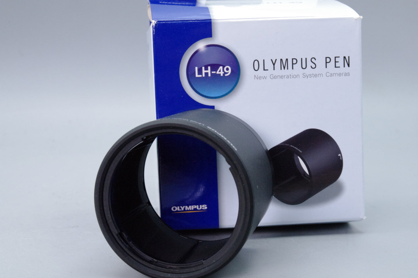 Olympus LH‑49 Lens Hood – Genuine – Boxed – Mint – For 60mm f/2.8 Macro
