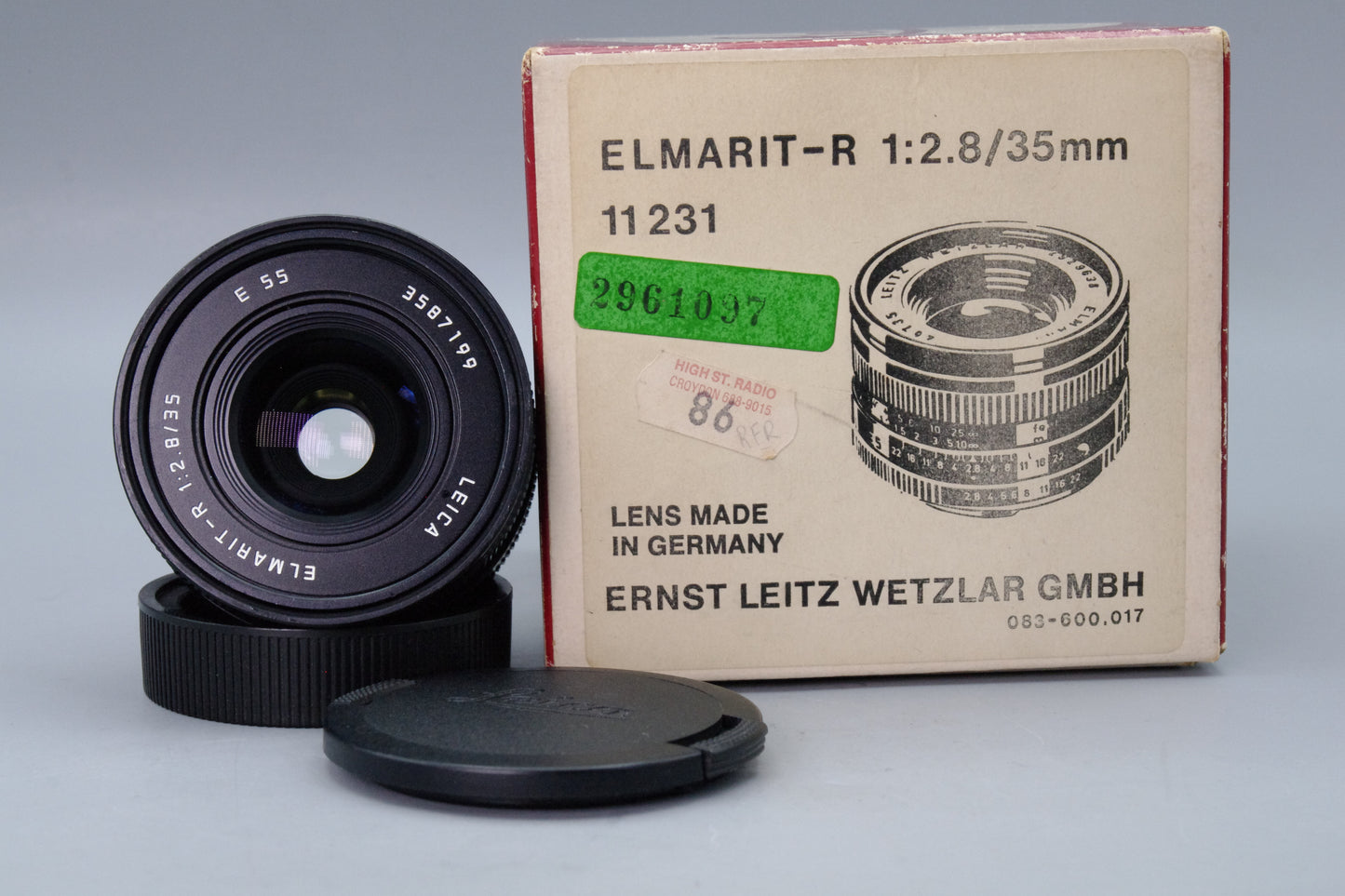 Leitz Wetzlar Elmarit‑R 35mm f/2.8 Lens – Leica R Mount – 3rd Cam – Boxed