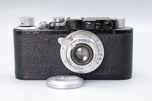 Leica I Converted to III 1930 – Black – Elmar 50mm f/3.5 – Tested – VGC Working