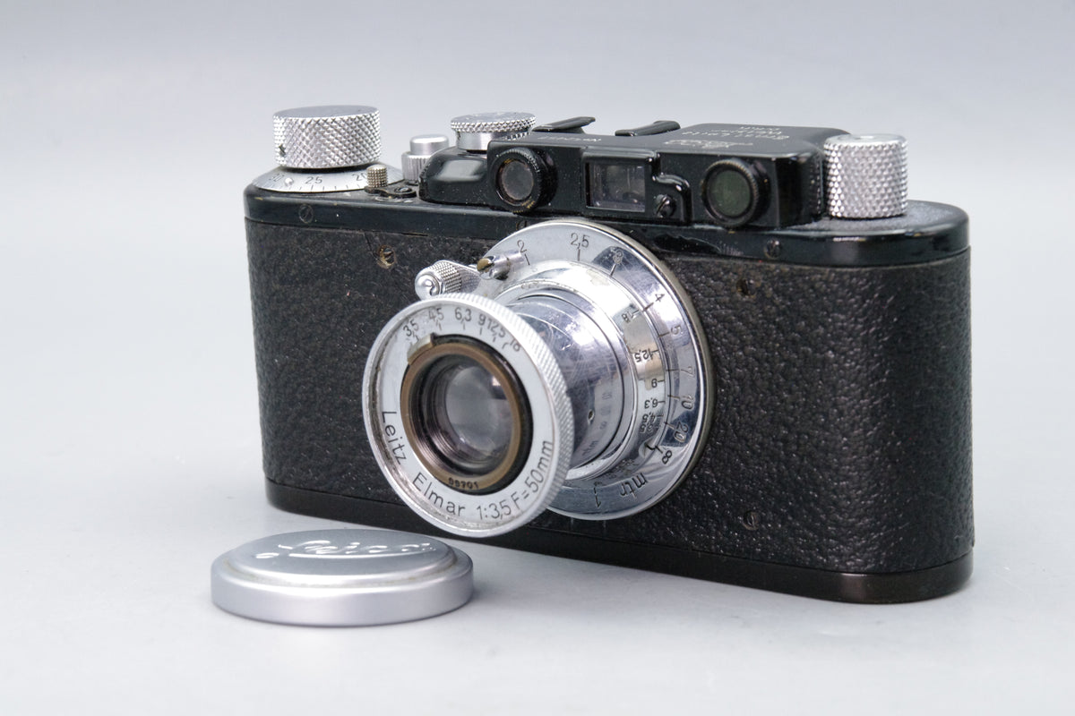 Leica I Converted to III 1930 – Black – Elmar 50mm f/3.5 – Tested – VGC Working