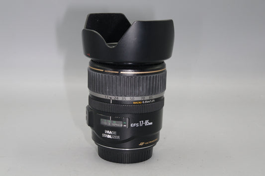 Canon EF-S 17-85mm F/4-5.6 IS USM AF  Zoom Lens with Caps and Hood - Pls Read