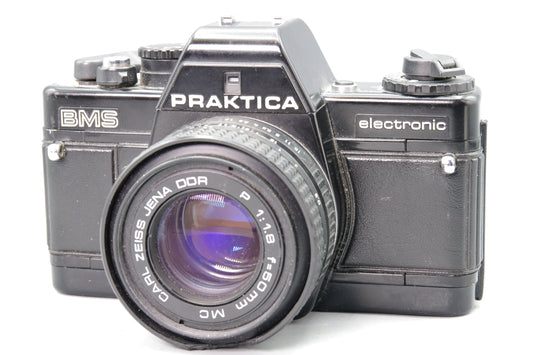 Praktica BMS SLR with Carl Zeiss 50mm f/1.8 – Tested & Working
