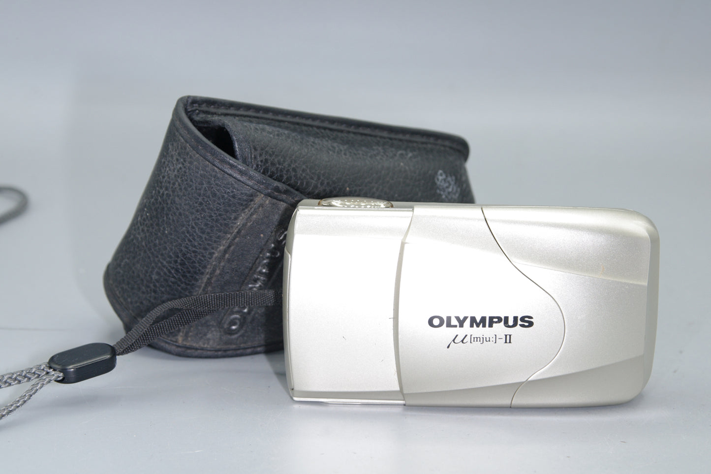 Olympus MJU II Ultra Compact 35mm Camera with 35mm F/2.8 Lens and case