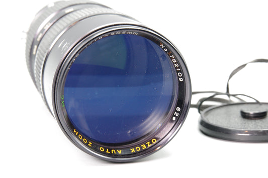 Ozeck 75–205mm f/3.5 Telephoto Zoom Lens – Nikon F Mount – Very Good