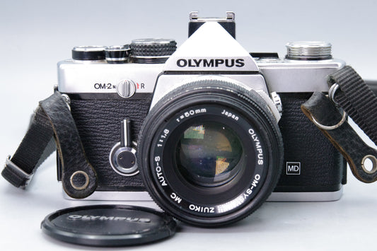 Olympus OM-2N 35mm SLR + Zuiko 50mm f/1.8 Lens – Tested & New Batteries