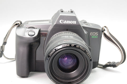 Canon EOS 600 35mm SLR Camera + EF 35–70mm Lens – Tested – Fully Working