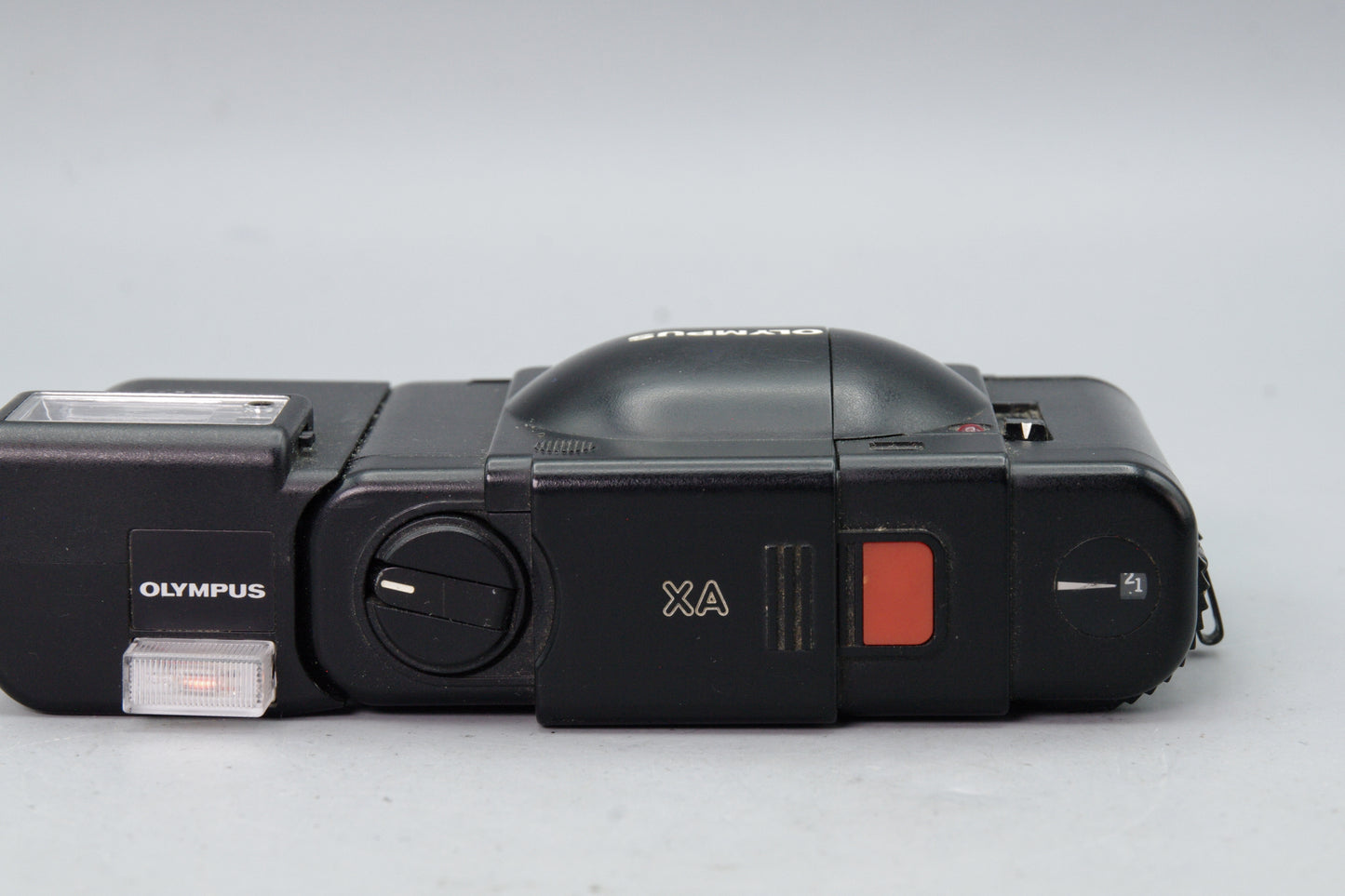 Olympus XA 35mm Rangefinder Camera + A11 Flash – Tested – Very Good Cond