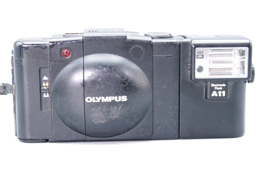 Olympus XA2 35mm Compact Film Camera with A11 Flash - Tested & Working