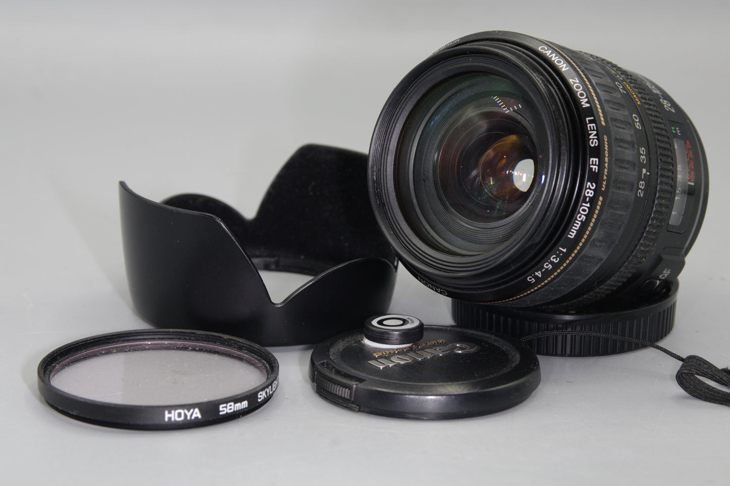 Canon EF 28-105mm F/3.5-4.5 Ultrasonic AF Zoom Lens with Caps and Hood