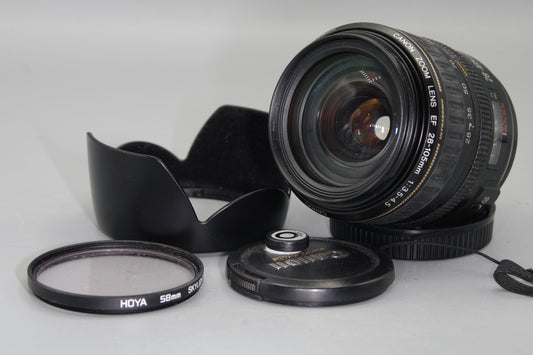 Canon EF 28-105mm F/3.5-4.5 Ultrasonic AF Zoom Lens with Caps and Hood