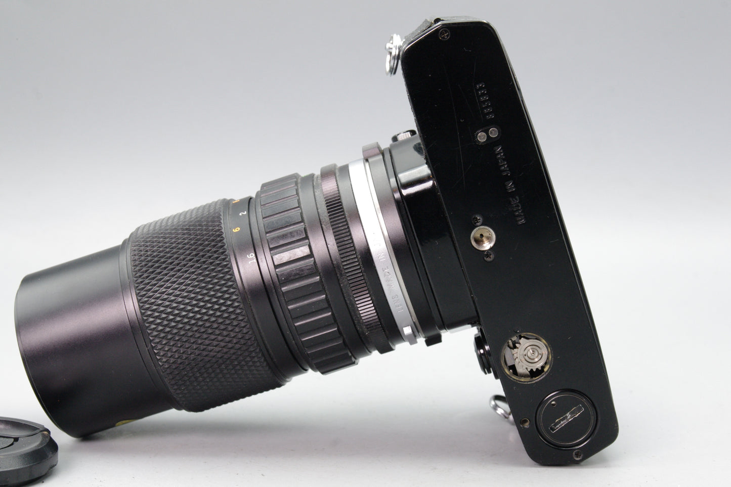 Black Olympus OM‑1 35mm SLR + Zuiko 75–150mm Lens- Tested and Working