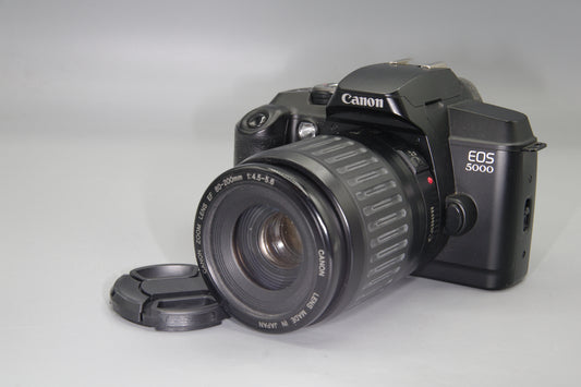 Canon EOS 5000 35mm SLR Camera + EF 80-200mm Zoom Lens Tested VGC