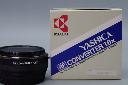 Yashica AF Converter 1.6X C/Y Mount – Boxed – Excellent Condition