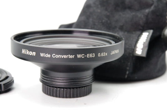 Nikon WC‑E63 Wide Converter – 0.63x Wide Angle Lens – Tested – VGC