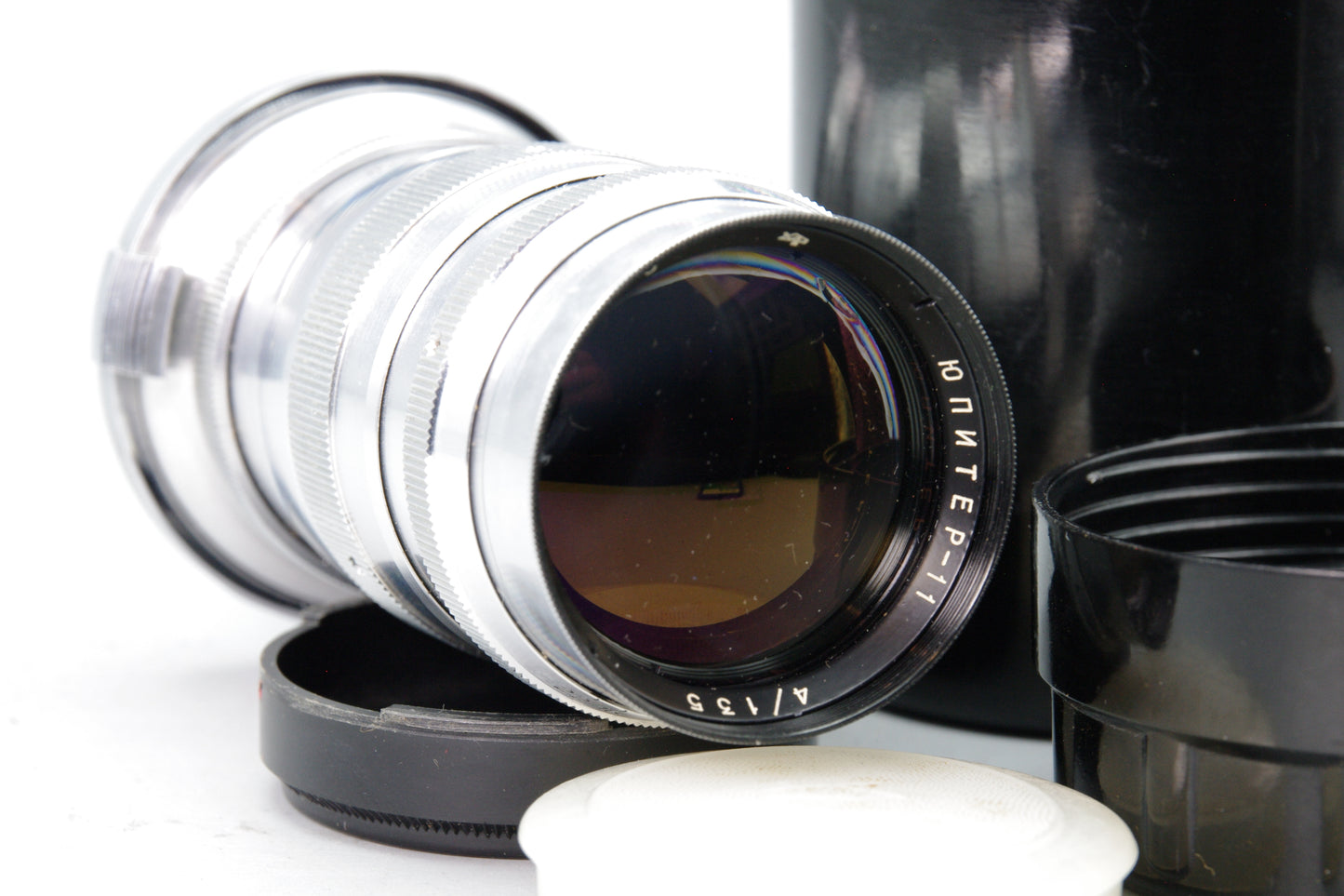 Jupiter‑11 135mm f/4 Lens – Contax/Kiev Mount – Soviet Telephoto – Excellent