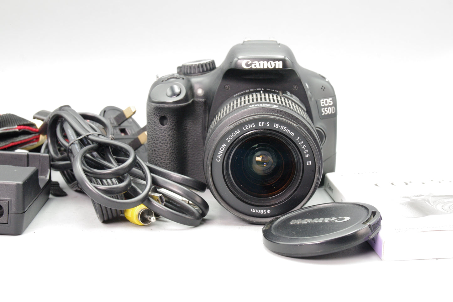 Canon EOS 550D DSLR + EF‑S 18‑55mm III Lens – 18MP – SC 8769 – VGC Kit