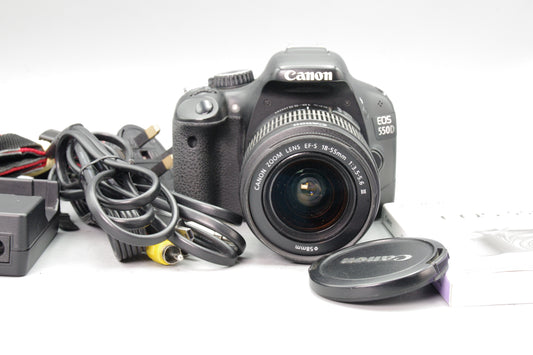 Canon EOS 550D DSLR + EF‑S 18‑55mm III Lens – 18MP – SC 8769 – VGC Kit