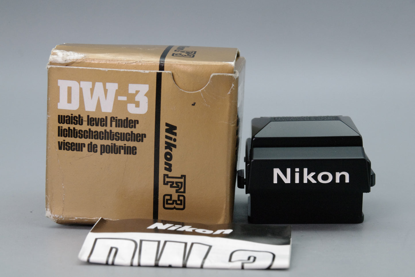 Nikon DW‑3 Waist Level Finder for Nikon F3 – Boxed – Mint Condition