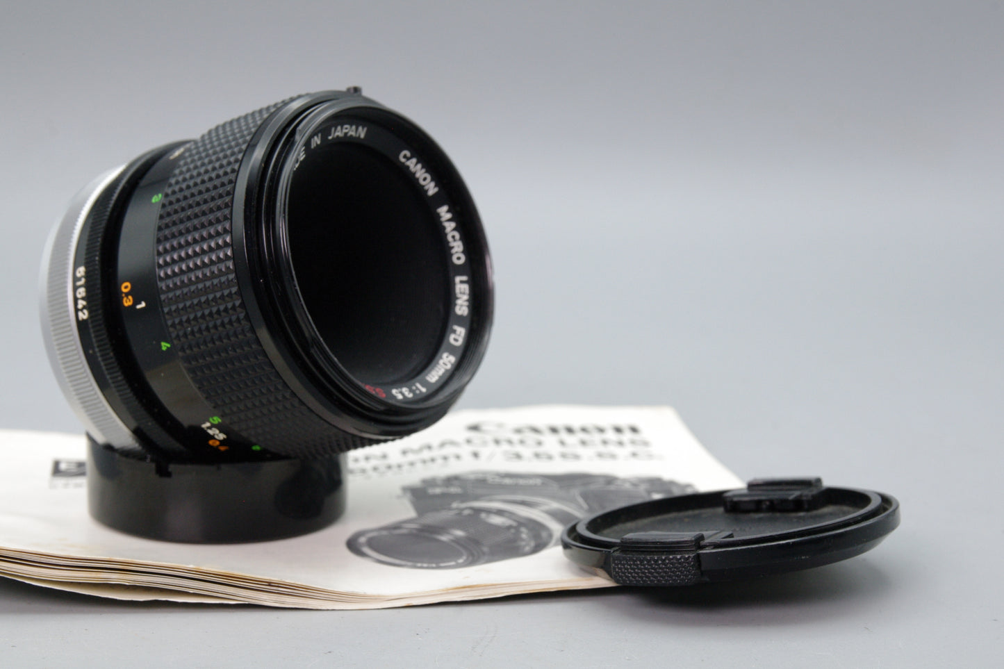 Canon FD 50mm f/3.5 S.S.C. Macro Lens – Excellent Condition with Instructions