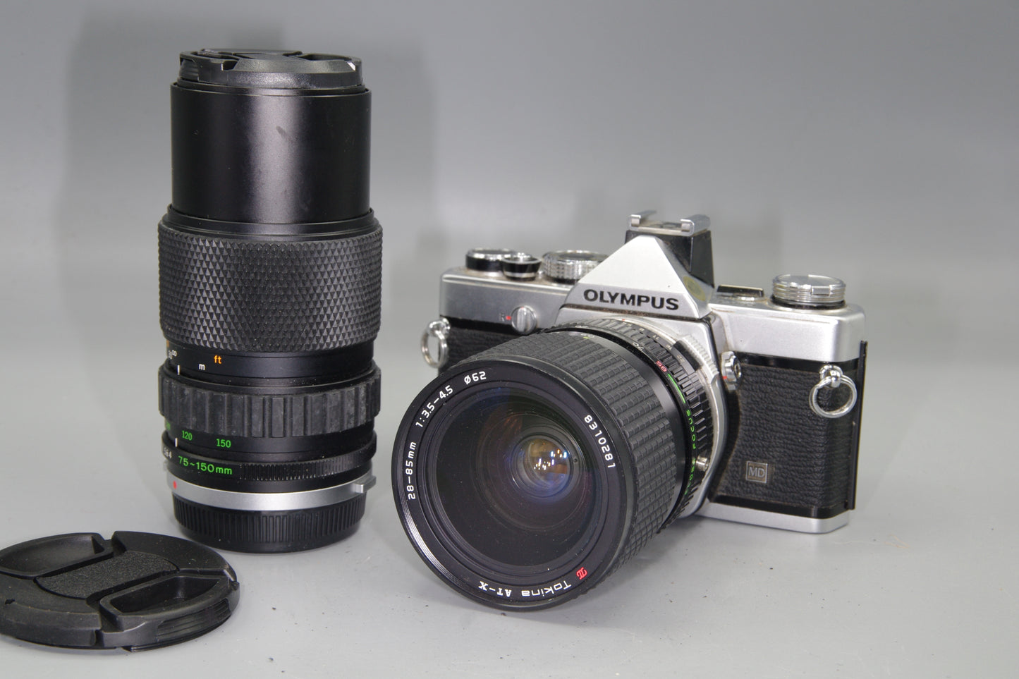 Olympus OM-1N 35mm SLR Film Camera + Tokina 28-85mm + Zuiko 75-150mm Tested