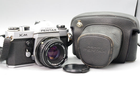 Pentax KM 35mm SLR + 50mm f/2 Lens – Meter Not Working – Fully Mechanical