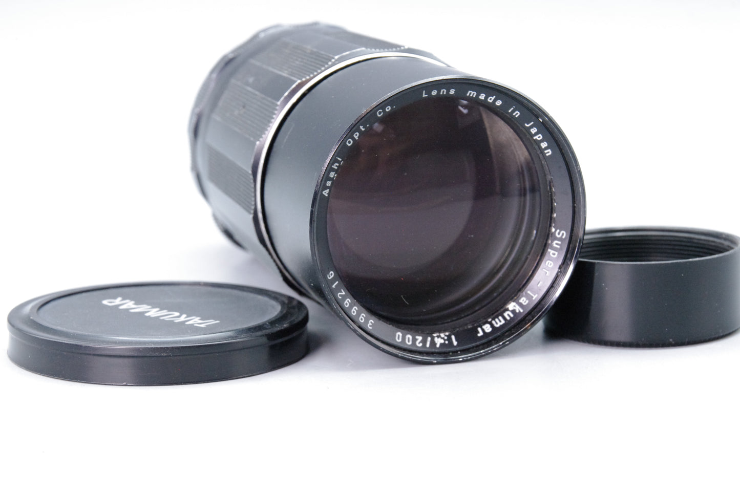 Asahi Super‑Takumar 200mm f/4 Lens – M42 Mount – Case & Hood – Very Good