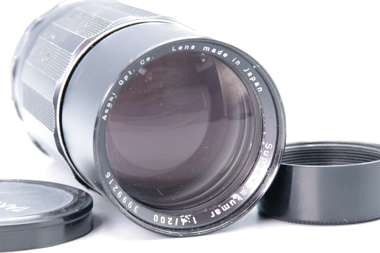 Asahi Super‑Takumar 200mm f/4 Lens – M42 Mount – Case & Hood – Very Good