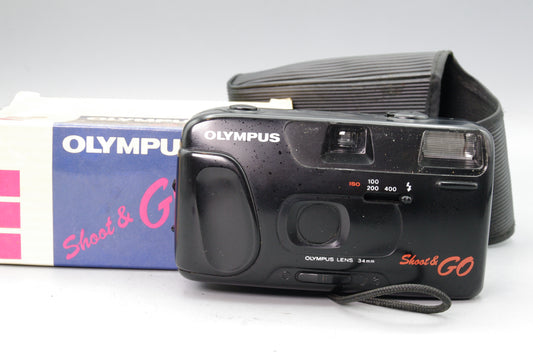 Olympus Shoot & Go 35mm Camera – Boxed – Flash Not Working – Tested