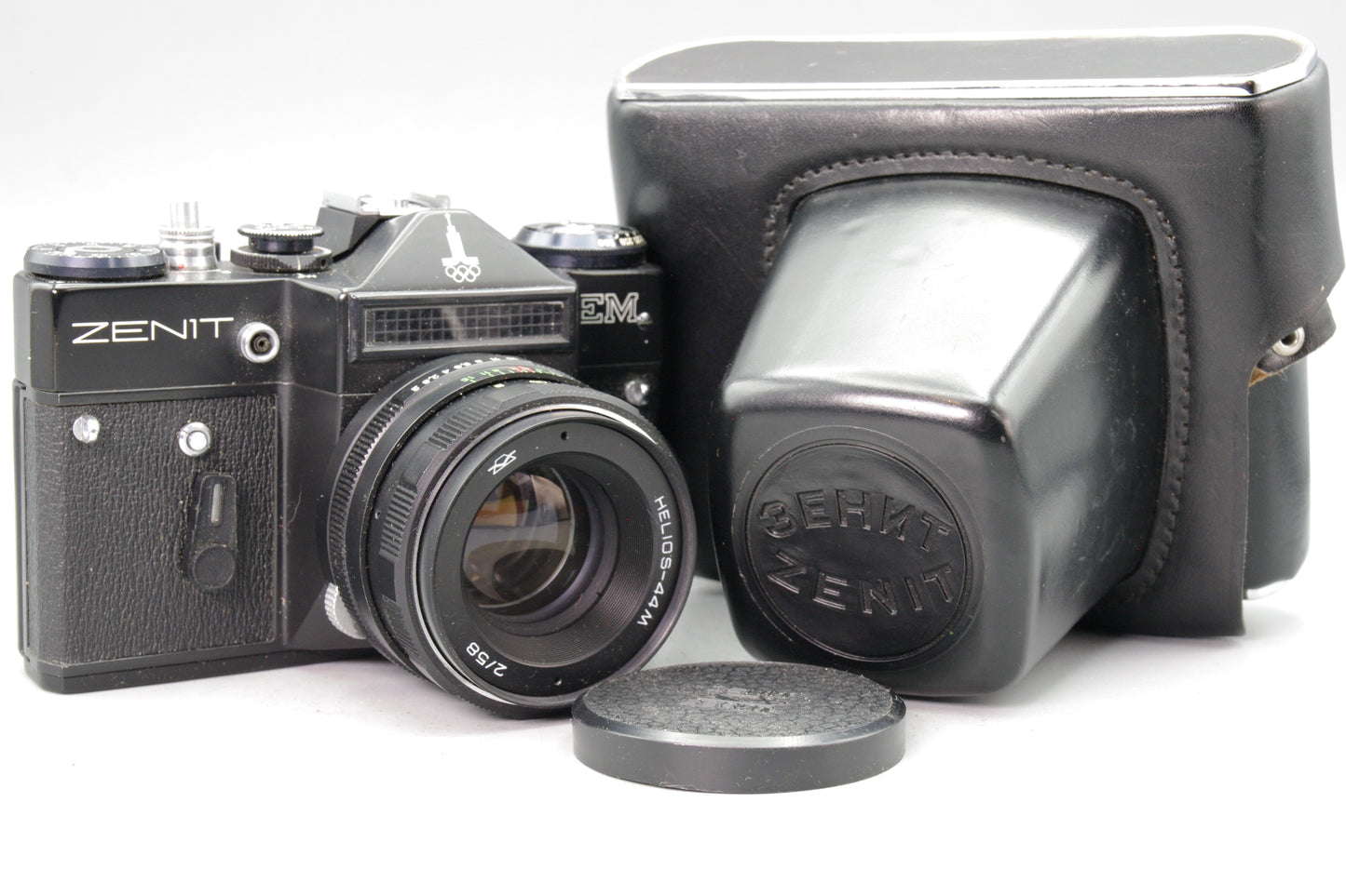 Zenit EM Olympic Edition + Helios‑44M Lens M42 Mount with Case – Excellent
