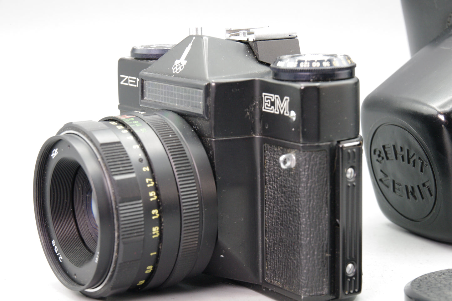 Zenit EM Olympic Edition + Helios‑44M Lens M42 Mount with Case – Excellent