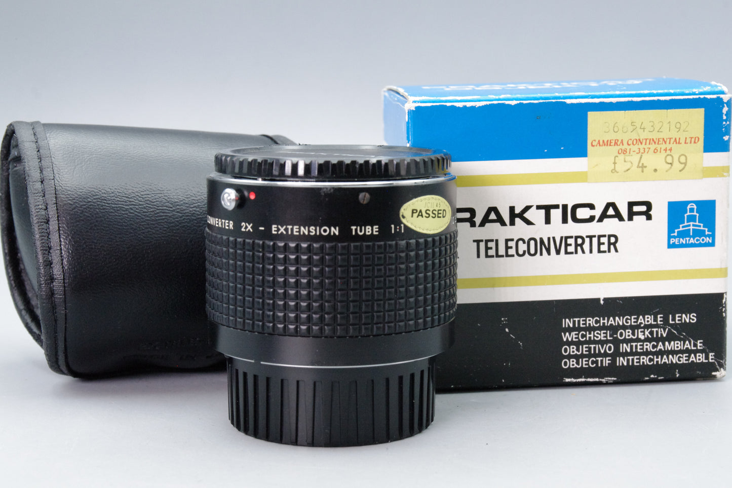 Praktica 2X Tele Converter – Praktica Bayonet (PB) Mount – Boxed – VGC