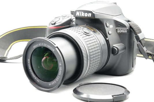 Nikon D3400 DSLR with AF‑P 18‑55mm Lens – Shutter Count 516 – Excellent