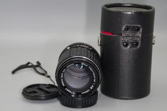 SMC Pentax-M 135mm F/3.5 Lens- Pentax K Mount - with both caps.