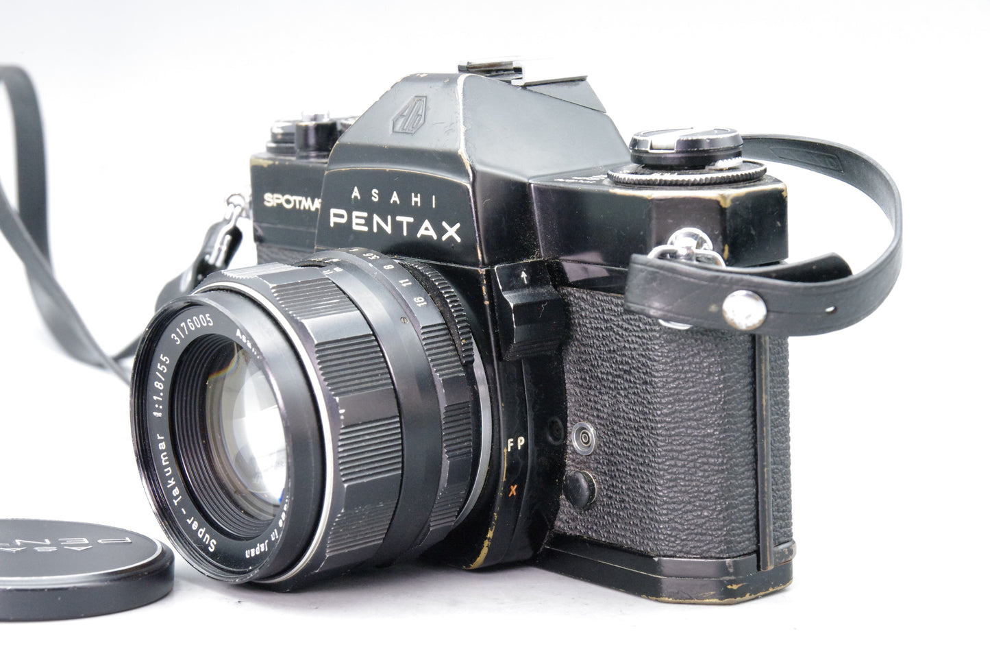 Asahi Pentax Spotmatic SP II – Black – with Super‑Takumar 55mm f/1.8 – VGC
