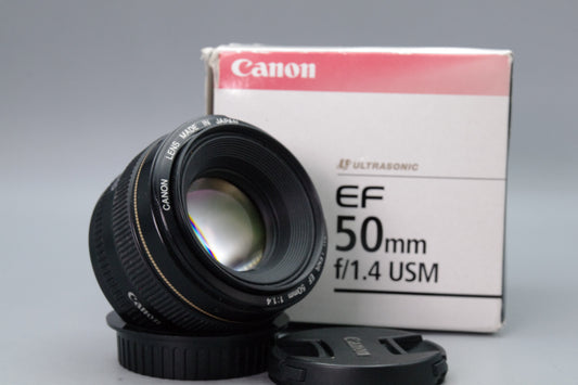 Canon EF 50mm F1.4 Lens – Canon EF Mount – Excellent – Fast Prime Boxed