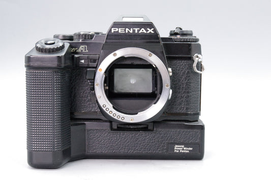 Pentax Super A 35mm SLR Camera with Jessops Power Winder – VGC