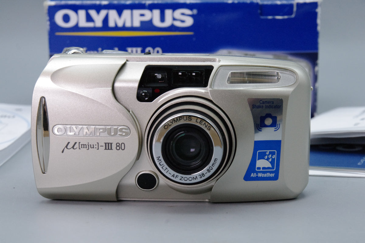 Olympus MJU III Zoom 80 35mm Film Camera – Boxed - Excellent