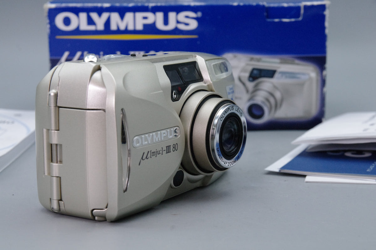 Olympus MJU III Zoom 80 35mm Film Camera – Boxed - Excellent