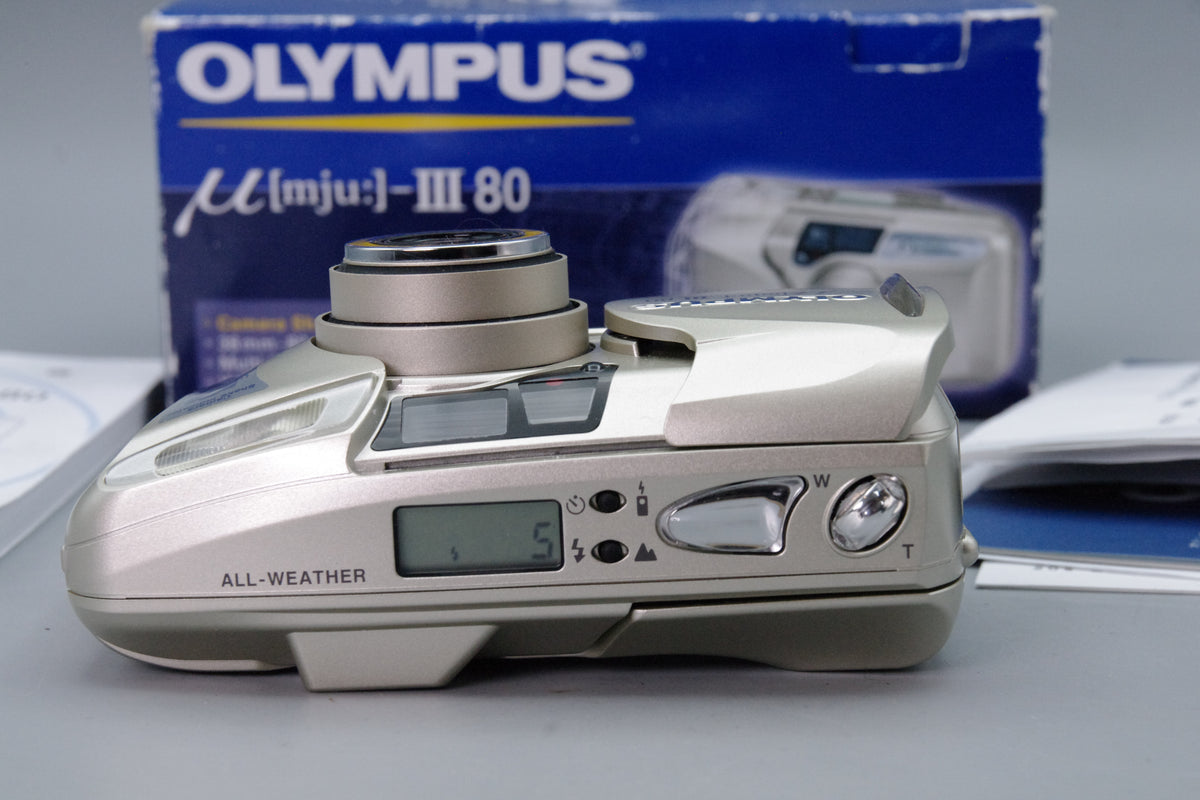 Olympus MJU III Zoom 80 35mm Film Camera – Boxed - Excellent