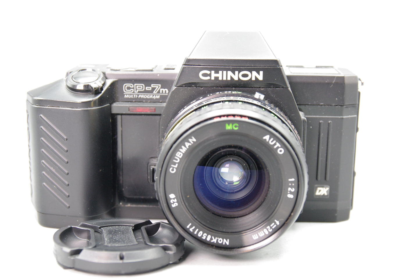 Chinon CP‑7m 35mm SLR with Clubman Pentax K Mount 28mm f/2.8 Lens